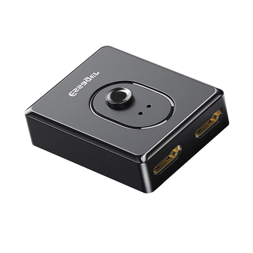 Essager HD  ó KVM ġ, USB ڽ, 2 Ʈ, 4K öƽ ġ Ű, 